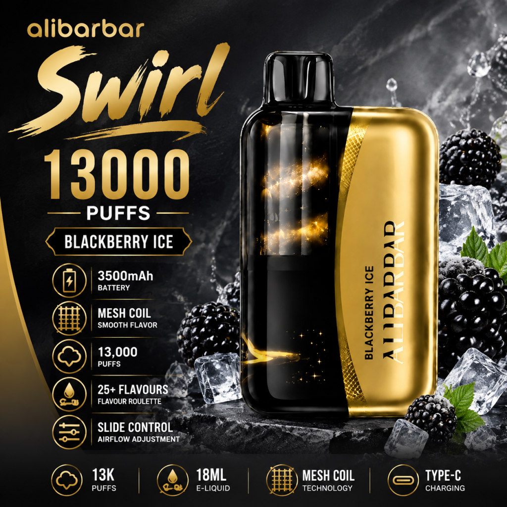 ALIBARBAR SWIRL 13000  Puffs-Blackberry ice（Warehouse A3！）
