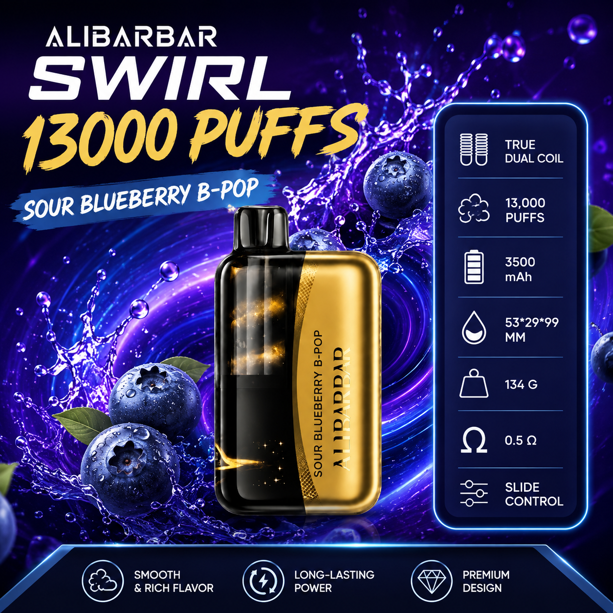 ALIBARBAR SWIRL 13000 Puffs-【Total flavours】(Warehouse A3!) 8 ALIBARBAR SWIRL 13000 Puffs-【Total flavours】(Warehouse A3!) - Image 8