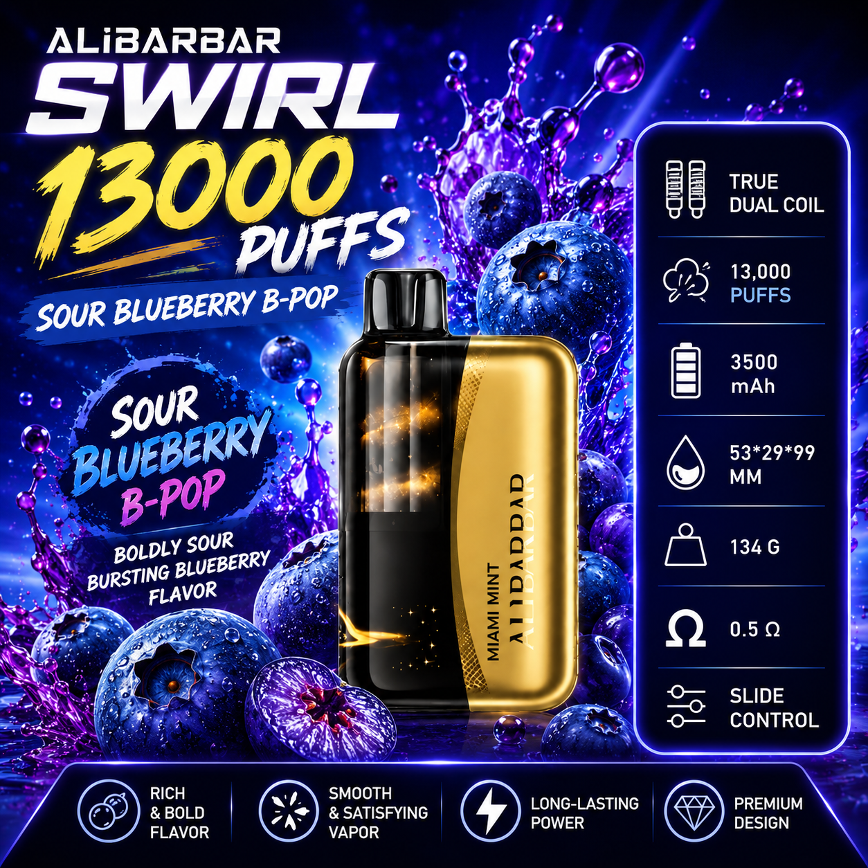 ALIBARBAR SWIRL 13000 Puffs-【Total flavours】(Warehouse A3!) 9 ALIBARBAR SWIRL 13000 Puffs-【Total flavours】(Warehouse A3!) - Image 9